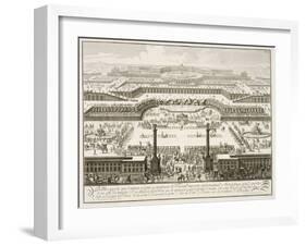 First Proposal for the Schonbrunn Palace, Vienna, from 'Entwurf einer historischen Architektur'-Johann Bernhard Fischer Von Erlach-Framed Giclee Print