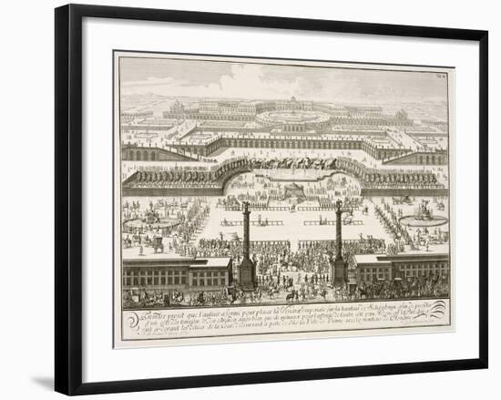 First Proposal for the Schonbrunn Palace, Vienna, from 'Entwurf einer historischen Architektur'-Johann Bernhard Fischer Von Erlach-Framed Giclee Print