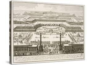 First Proposal for the Schonbrunn Palace, Vienna, from 'Entwurf einer historischen Architektur'-Johann Bernhard Fischer Von Erlach-Stretched Canvas