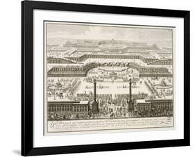 First Proposal for the Schonbrunn Palace, Vienna, from 'Entwurf einer historischen Architektur'-Johann Bernhard Fischer Von Erlach-Framed Giclee Print