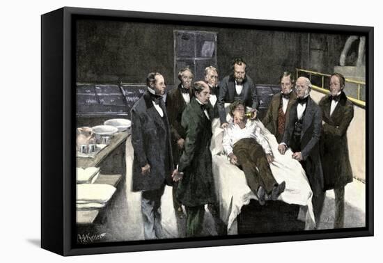 First Public Demonstration of Surgical Anesthesia, Massachusetts General Hospital, Boston, 1846-null-Framed Stretched Canvas