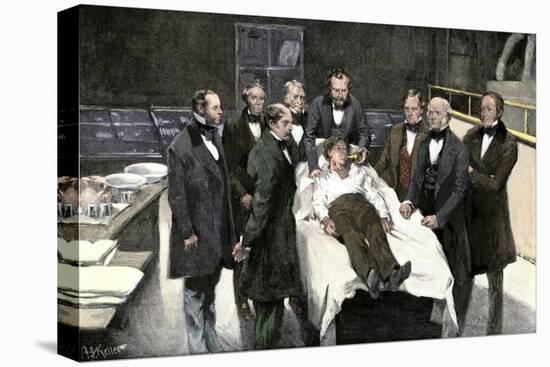 First Public Demonstration of Surgical Anesthesia, Massachusetts General Hospital, Boston, 1846-null-Stretched Canvas