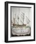 First-Rank Ship at Half Sail from Atlas of Sailing by Gian Maria Maffioletti-null-Framed Giclee Print