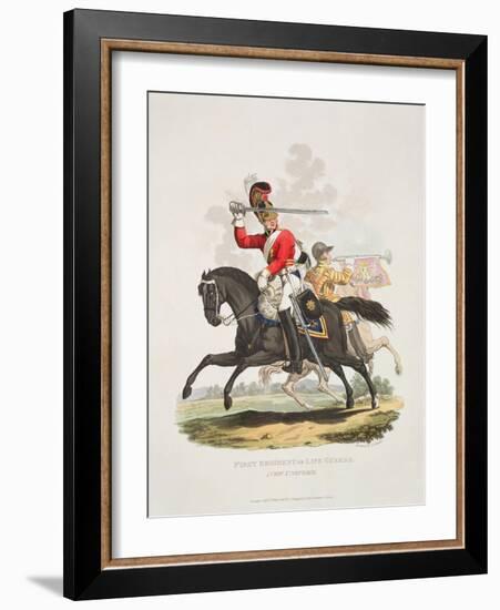 First Regiment of Life Guards, New Uniform, Engraved by Joseph Constantine Stadler, 1815-Charles Hamilton Smith-Framed Giclee Print