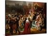 First Remittance of the Legion of Honour, 15 July 1804, at Saint-Louis Des Invalides-Jean-Baptiste Debret-Stretched Canvas