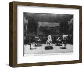 First Room of Paintings with the Kiss by Auguste Rodin, Musee Du Luxembourg, Paris, C.1910-French Photographer-Framed Premium Giclee Print
