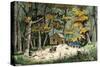 First Settler's Cabin in Indianapolis, Indiana, 1820-null-Stretched Canvas