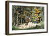 First Settler's Cabin in Indianapolis, Indiana, 1820-null-Framed Giclee Print