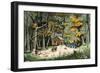 First Settler's Cabin in Indianapolis, Indiana, 1820-null-Framed Giclee Print