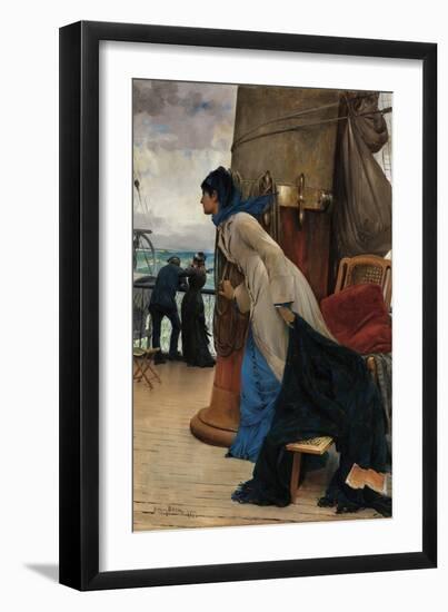 First Sight of Land-Henry Bacon-Framed Art Print