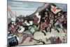First Sino-Japanese War (1894-1895). Conflict Between Qing Dynasty China and Meiji Japan. Coloured-null-Mounted Giclee Print