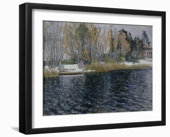 First Snow, Early 20th C-Stanislav Yulianovich Zhukovsky-Framed Giclee Print