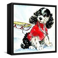 First Snow - Jack & Jill-Allan Eitzen-Framed Stretched Canvas