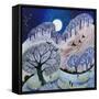 First Snow Surrey Hills-Lisa Graa Jensen-Framed Stretched Canvas