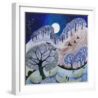 First Snow Surrey Hills-Lisa Graa Jensen-Framed Giclee Print