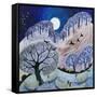 First Snow Surrey Hills-Lisa Graa Jensen-Framed Stretched Canvas