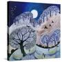 First Snow Surrey Hills-Lisa Graa Jensen-Stretched Canvas