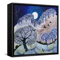 First Snow Surrey Hills-Lisa Graa Jensen-Framed Stretched Canvas