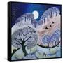 First Snow Surrey Hills-Lisa Graa Jensen-Framed Stretched Canvas