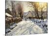 First Snow-Peder Mork Monsted-Stretched Canvas