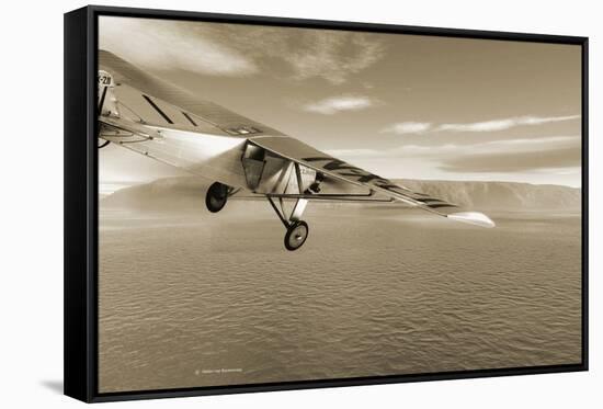 First Solo Transatlantic Flight, 1927-Detlev Van Ravenswaay-Framed Stretched Canvas