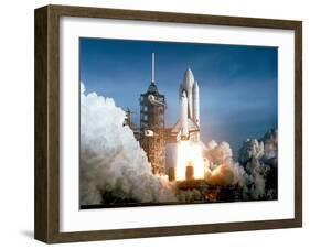 First Space Shuttle Launch on April 12, 1981-null-Framed Photo