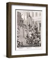 First Stage of Cruelty, Plate I from the Four Stages of Cruelty, 1751-William Hogarth-Framed Giclee Print
