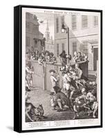 First Stage of Cruelty, Plate I from the Four Stages of Cruelty, 1751-William Hogarth-Framed Stretched Canvas