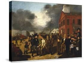 First State Election in Detroit, Michigan, c.1837-Thomas Mickell Burnham-Stretched Canvas