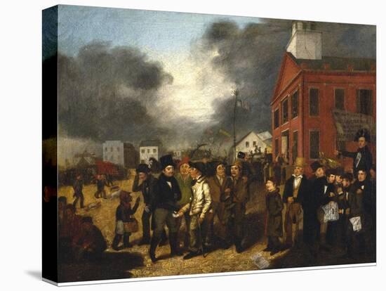 First State Election in Detroit, Michigan, c.1837-Thomas Mickell Burnham-Stretched Canvas
