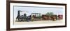 First Steam Train on the Mohawk and Hudson Railroad, New York, 1831-null-Framed Giclee Print