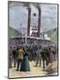 First Steamer Carrying Gold Out of Dawson City, Yukon Territory, 1898-null-Mounted Giclee Print
