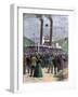 First Steamer Carrying Gold Out of Dawson City, Yukon Territory, 1898-null-Framed Giclee Print