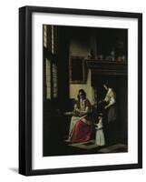 First Steps, 1670-Pieter de Hooch-Framed Giclee Print