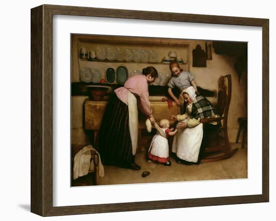 First Steps, 1888-George Hall Neale-Framed Giclee Print