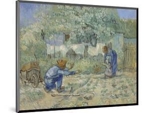 First Steps - After Millet, 1890-Vincent van Gogh-Mounted Art Print