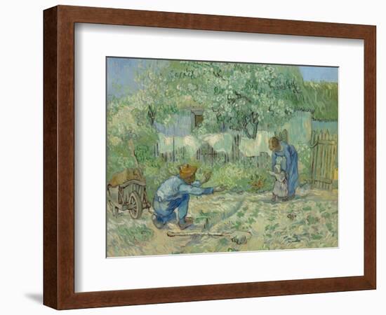 First Steps, after Millet, 1890-Vincent van Gogh-Framed Giclee Print