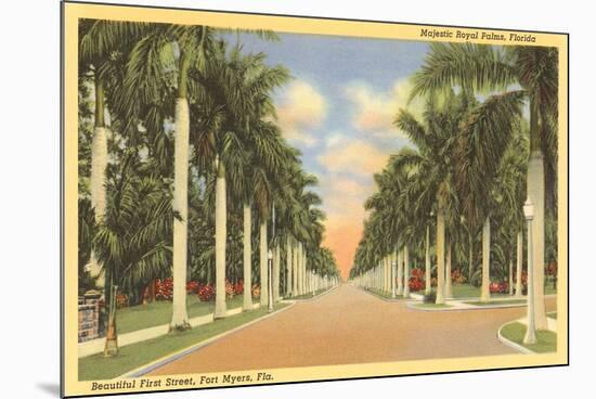 First Street, Ft. Myers, Florida-null-Mounted Premium Giclee Print