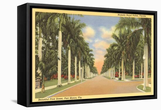 First Street, Ft. Myers, Florida-null-Framed Stretched Canvas