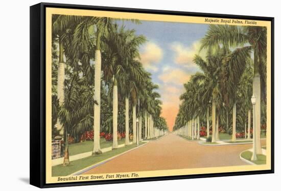 First Street, Ft. Myers, Florida-null-Framed Stretched Canvas
