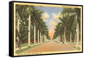 First Street, Ft. Myers, Florida-null-Framed Stretched Canvas