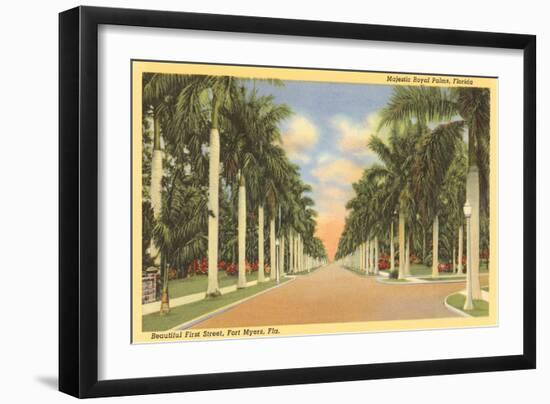 First Street, Ft. Myers, Florida-null-Framed Art Print