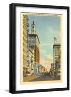 First Street, San Jose, California-null-Framed Art Print