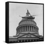 First Successful Us Army Helicopter Designed by Igor Sikorsky Flying Past the Capitol Dome-J^ R^ Eyerman-Framed Stretched Canvas