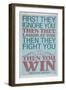 First They Ignore You Gandhi Quote-null-Framed Art Print