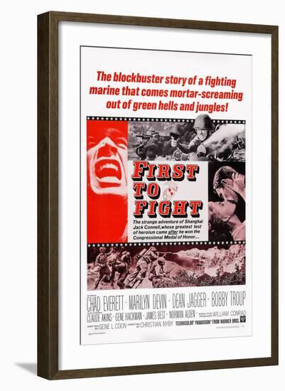 First to Fight, Chad Everett (Left and Top), 1967-null-Framed Art Print