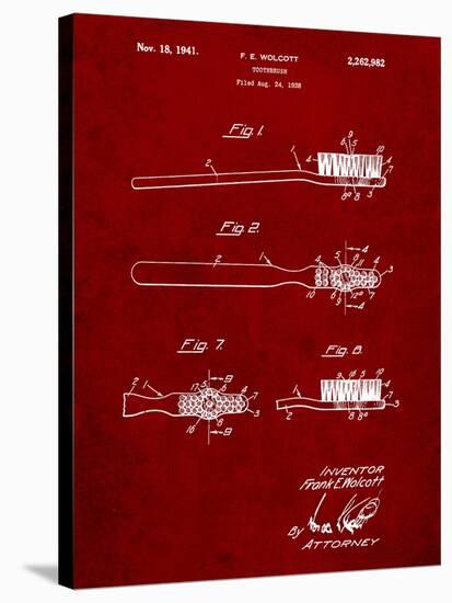 First Toothbrush Patent-Cole Borders-Stretched Canvas