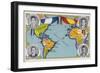 First Transatlantic Flight Between Spain and South America, January 1926-null-Framed Giclee Print