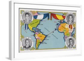 First Transatlantic Flight Between Spain and South America, January 1926-null-Framed Giclee Print