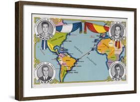 First Transatlantic Flight Between Spain and South America, January 1926-null-Framed Giclee Print